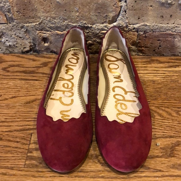 Sam Edelman Shoes - Sam Edelman Maroon Suede flats